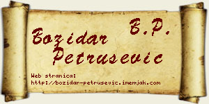 Božidar Petrušević vizit kartica